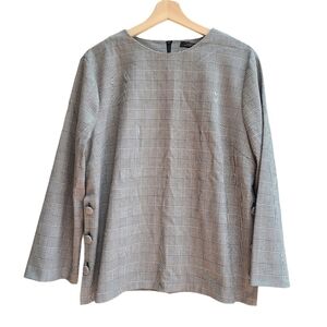 Zara Woman Plaid/Check Top ~ Size Large